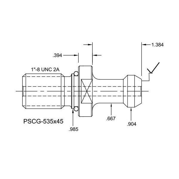 Tj Davies Co Coolant Through Retention Knob PSCG-535X45 - main